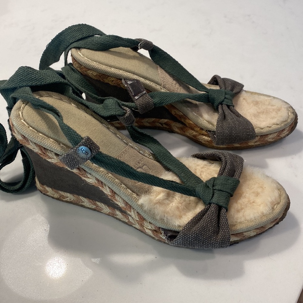 Ugg wedges olive green 36.5 - Picture 3 of 3